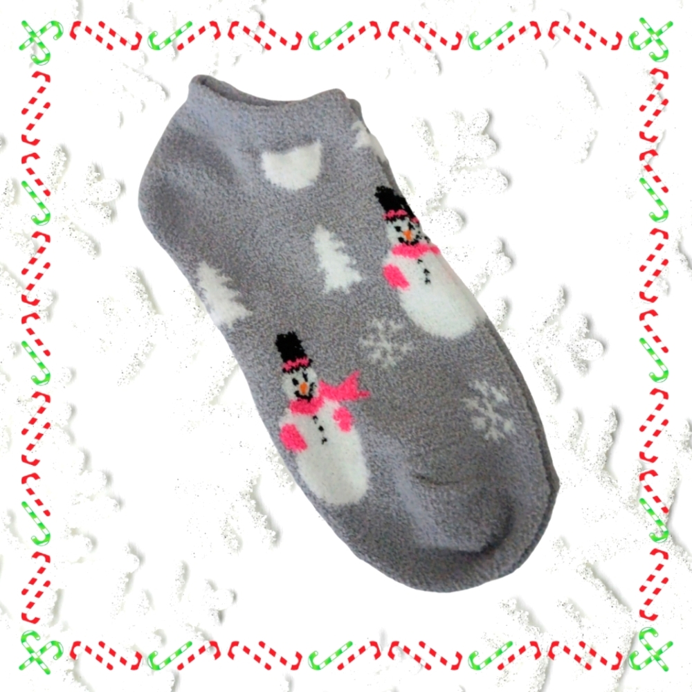 Snowman Fuzzy Socks